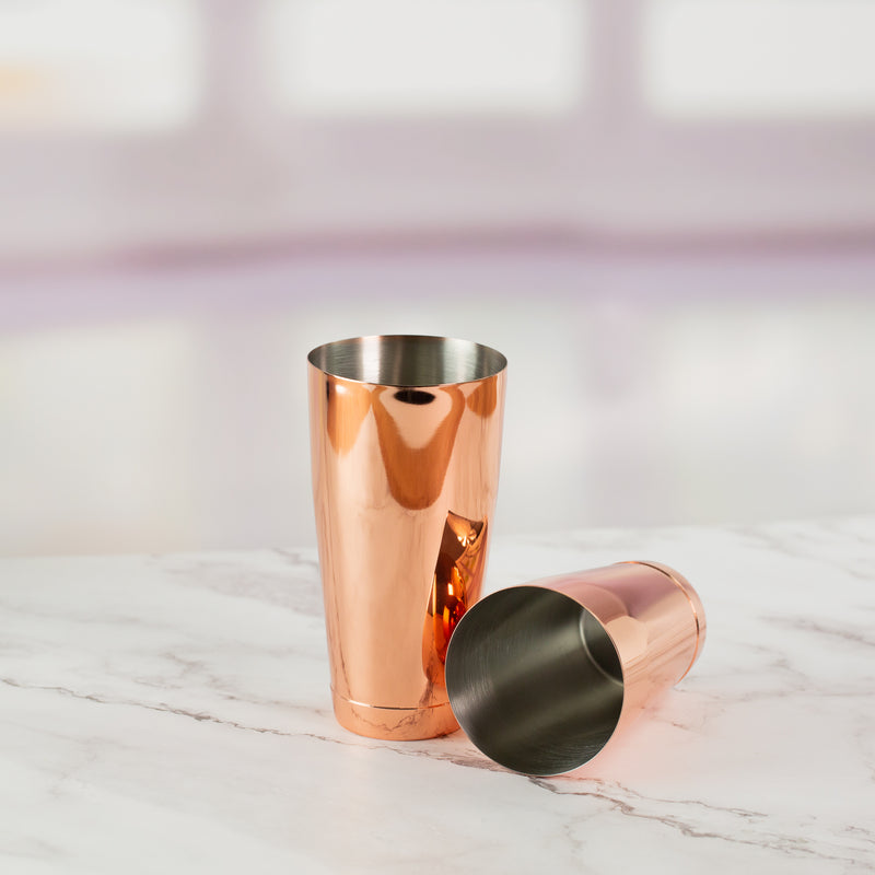 Copper Boston Tin Cocktail Shaker